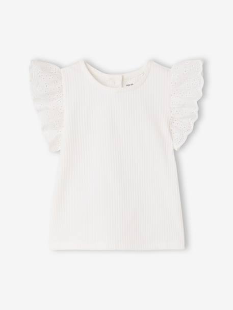 T-shirt bébé fille manches courtes blanc 1 - vertbaudet enfant 