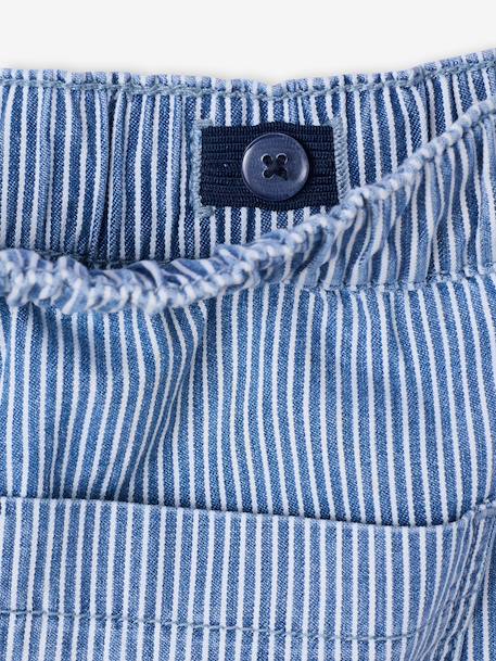 Pantalon denim garçon battle coton rayé bleu 5 - vertbaudet enfant 