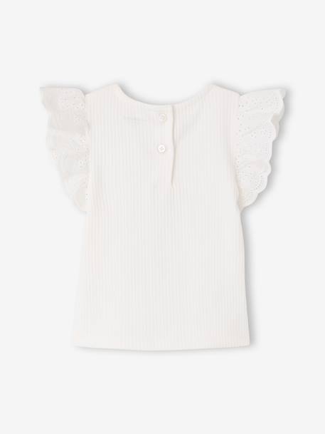 T-shirt bébé fille manches courtes blanc 4 - vertbaudet enfant 