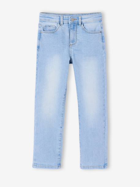 Jean fille slim morphologik tour de hanches medium bleached+bleu foncé+gris+stone 1 - vertbaudet enfant 