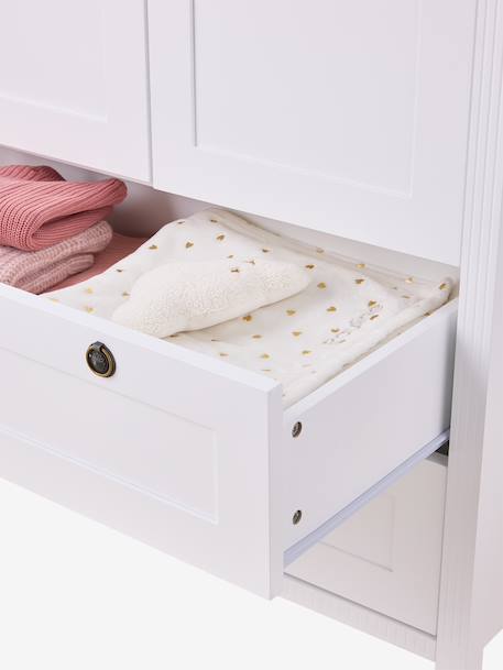 Armoire 2 portes + 2 tiroirs Canopée blanc 10 - vertbaudet enfant 