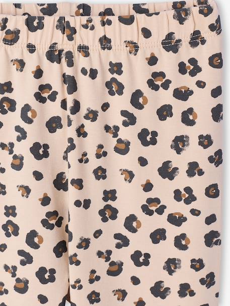 Lot de 2 leggings fille Basics indigo+kaki+marron imprimé+vert sauge 10 - vertbaudet enfant 