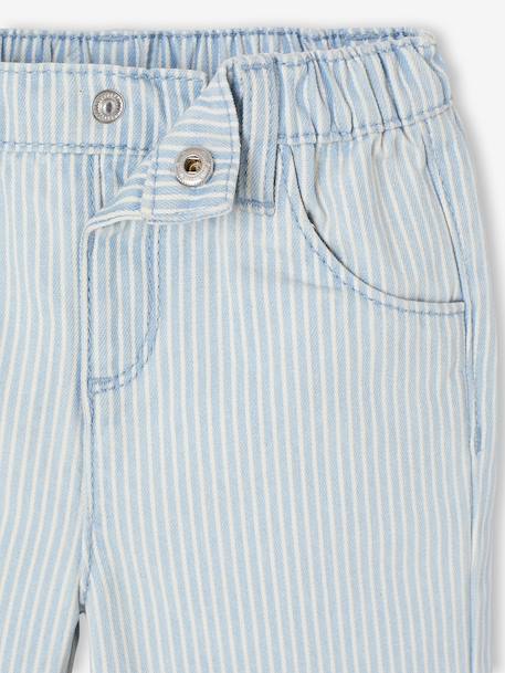 Pantalon large bébé fille rayé bleu 3 - vertbaudet enfant 