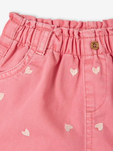 Short bébé fille brodé rose bonbon 3 - vertbaudet enfant 