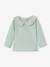 T-shirt bébé manches longues col claudine beige clair+vert d'eau 14 - vertbaudet enfant 
