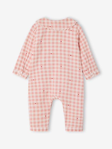 Pyjama bébé col large Capsule mère-fille rose poudré 6 - vertbaudet enfant 