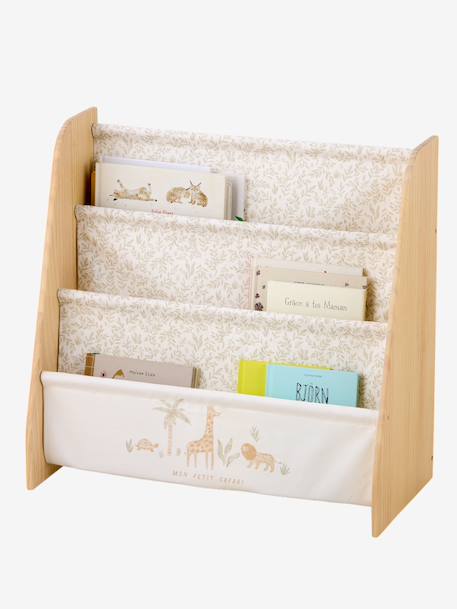 Rangement livre textile beige imprimé+blanc imprimé 4 - vertbaudet enfant 