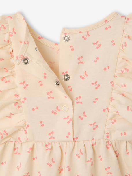 Combishort bébé fille manches volantées écru+rose 5 - vertbaudet enfant 