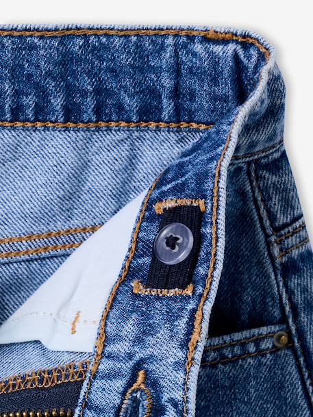 Short enfant en denim coton bleu moyen+denim gris 3 - vertbaudet enfant 