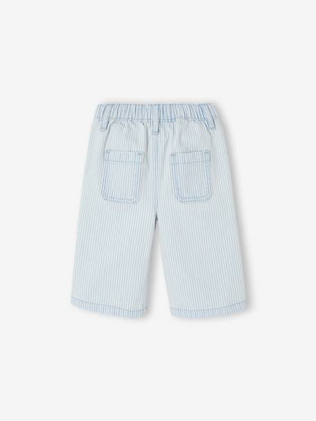 Pantalon large bébé fille rayé bleu 2 - vertbaudet enfant 