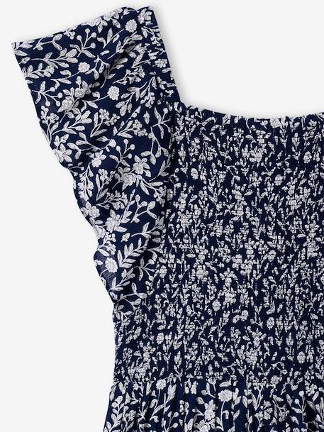 Robe smockée imprimée marine 4 - vertbaudet enfant 