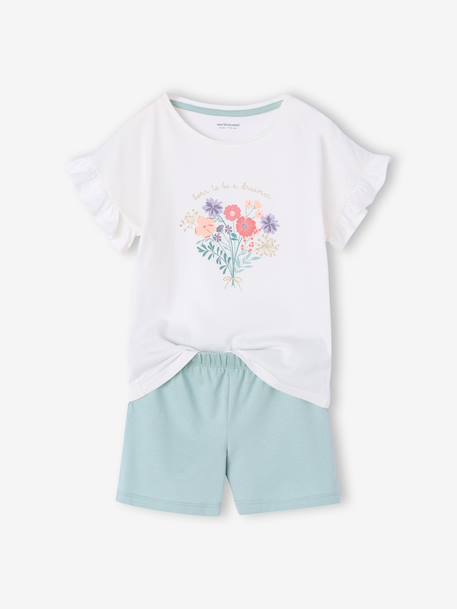 Lot de 2 pyjashorts fille manches courtes en coton écru 2 - vertbaudet enfant 