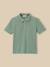 Polo garçon en coton bio Blanc+Celadon+Ciel+Marine+Rouge+Vert anglais 4 - vertbaudet enfant 