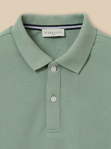 Polo garçon en coton bio Blanc+Celadon+Ciel+Marine+Rouge+Vert anglais 5 - vertbaudet enfant 