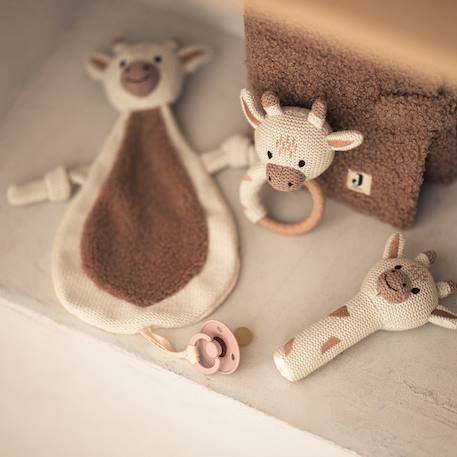 Hochet bébé en coton Blanc, marron+Gris, marron+Marron clair 5 - vertbaudet enfant 