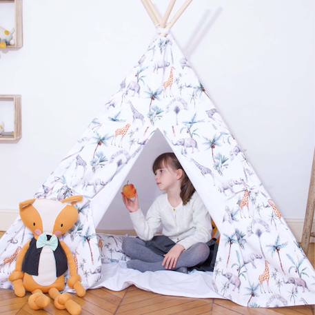 Grande peluche renard en coton Orange 4 - vertbaudet enfant 
