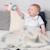 Hochet tricoté en coton bio Beige, chien+Beige, singe+Bleu, ourson+Gris, dino+Multicolore, lapin+Multicolore, toucan+Rose 25 - vertbaudet enfant 