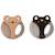 Lot de 2 anneaux de dentition animaux beige et noir Beige, noir 1 - vertbaudet enfant 