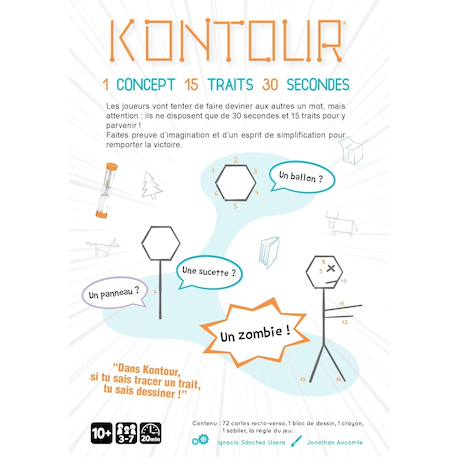 Kontour – Le jeu de dessin en 30 secondes Blanc 3 - vertbaudet enfant 