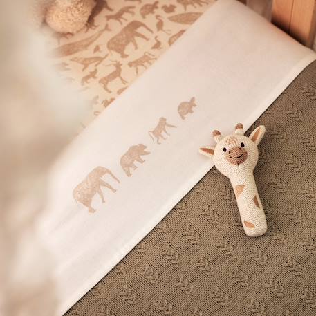 Hochet bébé en coton Blanc, marron+Gris, marron+Marron clair 4 - vertbaudet enfant 
