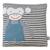Taie de coussin en coton biologique Bleu, chaton+Écru, ourson+Gris, dino+Gris, renard+Gris, singe+Gris, toucan+Noir, chien+Rose, chat 22 - vertbaudet enfant 