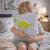 Taie de coussin en coton biologique Bleu, chaton+Écru, ourson+Gris, dino+Gris, renard+Gris, singe+Gris, toucan+Noir, chien+Rose, chat 14 - vertbaudet enfant 