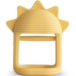 Puériculture-Jouet de dentition en silicone sun yellow