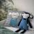 Grande peluche singe en coton tricoté Bleu 4 - vertbaudet enfant 