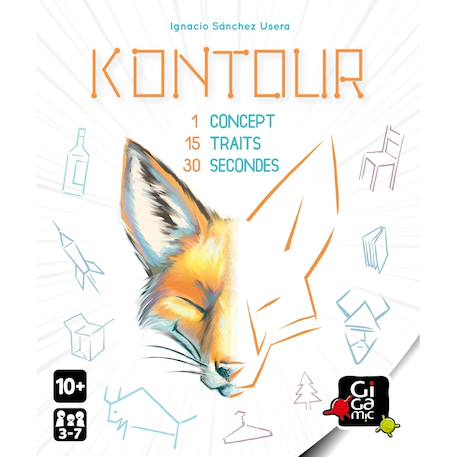 Kontour – Le jeu de dessin en 30 secondes Blanc 2 - vertbaudet enfant 