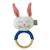 Hochet tricoté en coton bio Beige, chien+Beige, singe+Bleu, ourson+Gris, dino+Multicolore, lapin+Multicolore, toucan+Rose 23 - vertbaudet enfant 