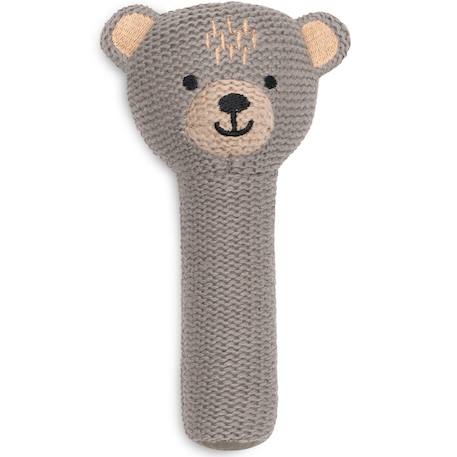Hochet bébé en coton Blanc, marron+Gris, marron+Marron clair 6 - vertbaudet enfant 