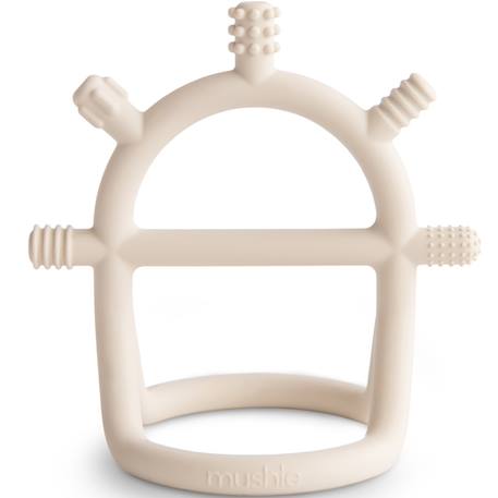 Jouet de dentition en silicone no drop blush Ecru+Rose 1 - vertbaudet enfant 
