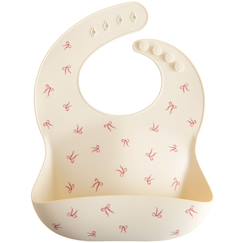 Puériculture-Bavoir à poche en silicone bows