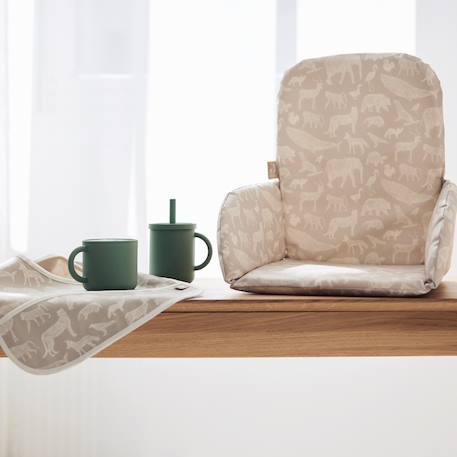 Lot de 2 bavoirs imperméables Beige, blanc+Blanc, vert, jaune+Ecru, marron+Ecru, vert+Marron chataigne+Rose des bois 23 - vertbaudet enfant 