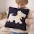 Taie de coussin en coton biologique Bleu, chaton+Écru, ourson+Gris, dino+Gris, renard+Gris, singe+Gris, toucan+Noir, chien+Rose, chat 33 - vertbaudet enfant 