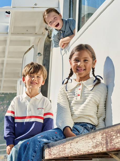 Pull fille en maille fantaisie écru 6 - vertbaudet enfant 