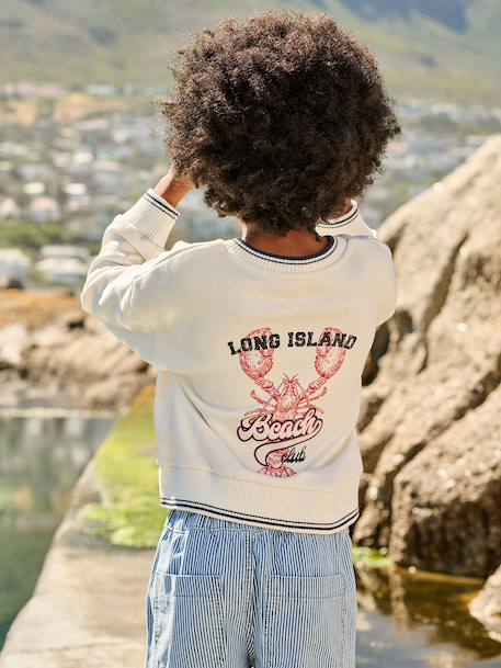 Sweat garçon col V écru 6 - vertbaudet enfant 