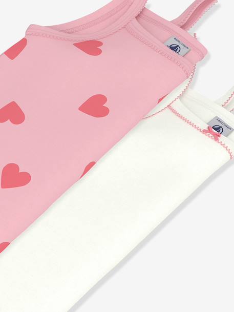 Lot de 2 débardeurs enfant Petit Bateau blanc 3 - vertbaudet enfant 