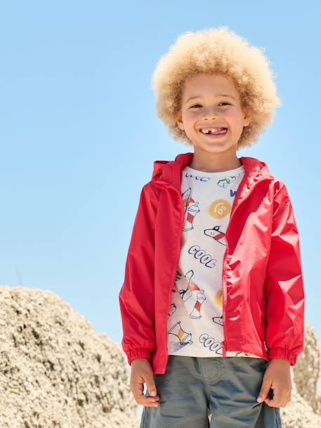 Blouson coupe-vent garçon rouge 5 - vertbaudet enfant 