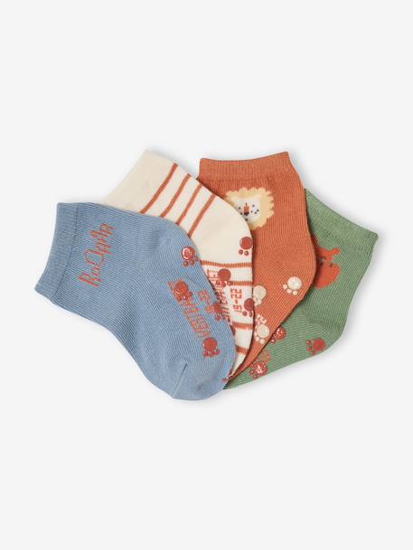 Lot de 4 paires de chaussettes bébé garçon bleu glacier 2 - vertbaudet enfant 