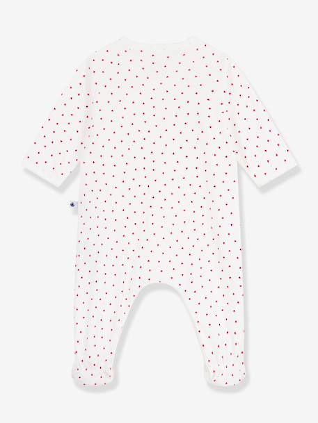 Pyjama bébé coton petit cœur Petit Bateau blanc 2 - vertbaudet enfant 