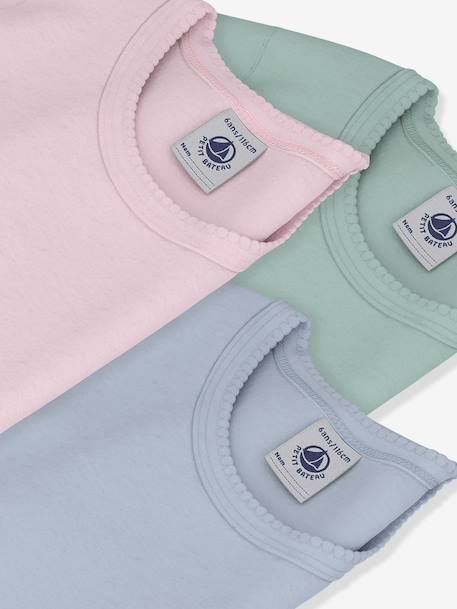 Lot 3 t-shirts Petit Bateau blanc 3 - vertbaudet enfant 