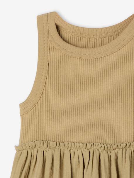 Robe fille sans manches kaki+vieux rose 3 - vertbaudet enfant 