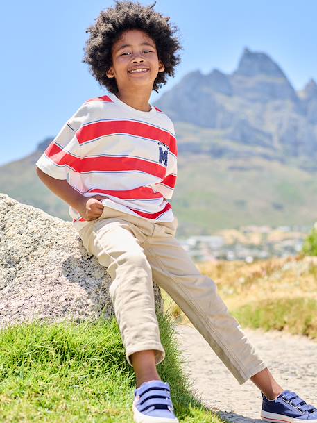 T-shirt garçon rayé rayé rouge 5 - vertbaudet enfant 
