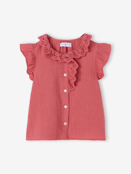 Chemise à volants fille Capsule mère-fille vieux rose 4 - vertbaudet enfant 