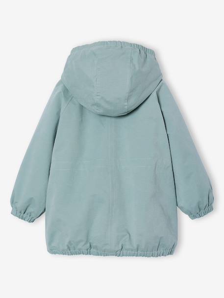 Parka longue fille capuche vert de gris 3 - vertbaudet enfant 