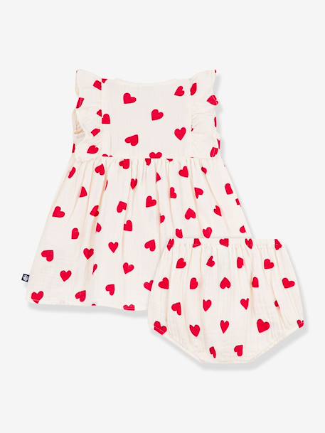 Robe et bloomer bébé volantée coton écru 3 - vertbaudet enfant 