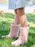 Bottes de pluie fille caoutchouc imprimé collection maternelle beige imprimé+rose imprimé 6 - vertbaudet enfant 