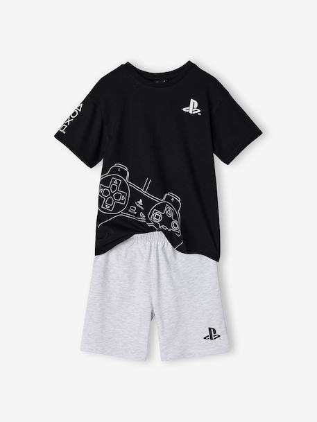 Pyjashort garçon coton logo Playstation noir 1 - vertbaudet enfant 