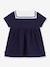 Robe bébé fille col marin manches courtes marine 2 - vertbaudet enfant 